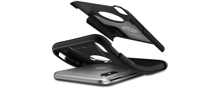 Spigen Slim Armor iPhone XS Tough Case - Black