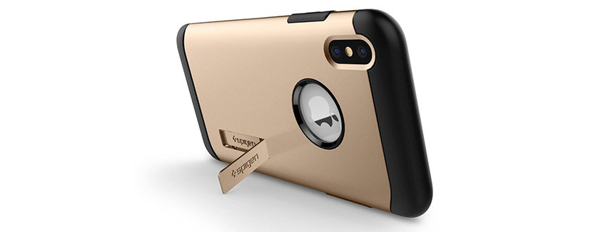Spigen Slim Armor iPhone XS Tough Case - Champagne Gold