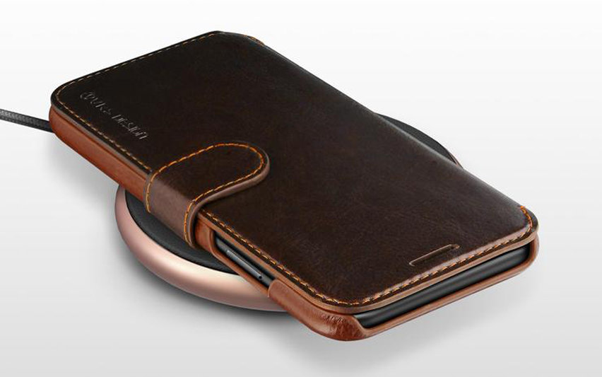 VRS Design Dandy Leather-Style iPhone XR Plånboksfodral -  Mörkbrun