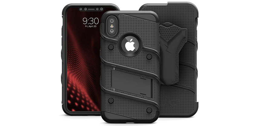 Zizo Bolt iPhone XS Max Tough Case & Screen Protector - Black