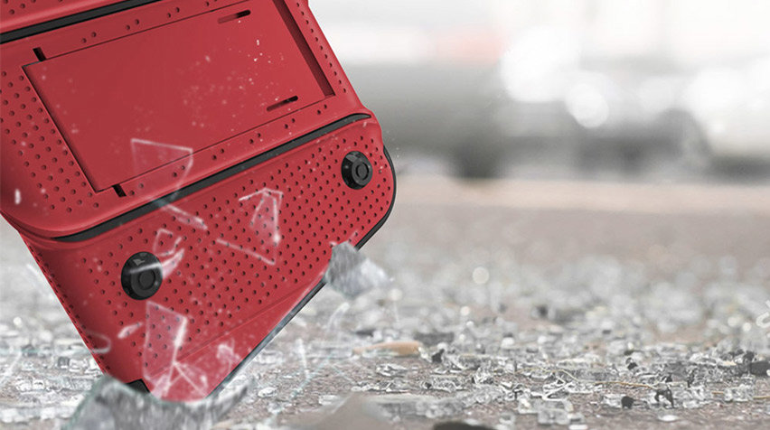 Zizo Bolt iPhone XS Max Tough Case & Screen Protector - Red / Black