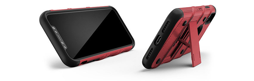 Zizo Bolt iPhone XR Tough Case & Screen Protector - Red / Black