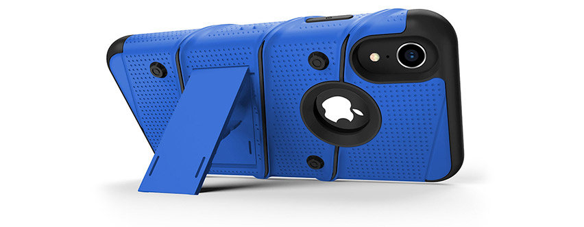 Zizo Bolt iPhone XR Tough Case & Screen Protector - Blue / Black