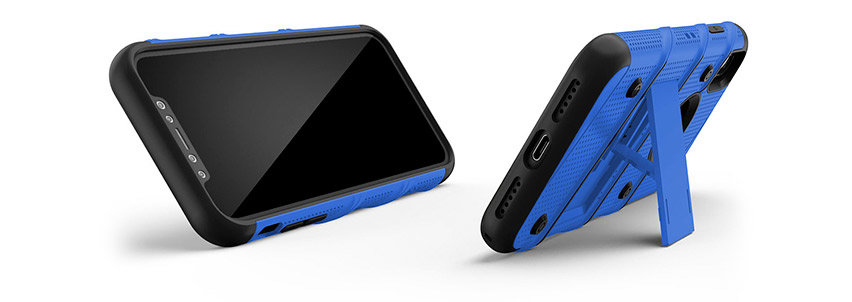 Zizo Bolt iPhone XR Tough Case & Screen Protector - Blue / Black