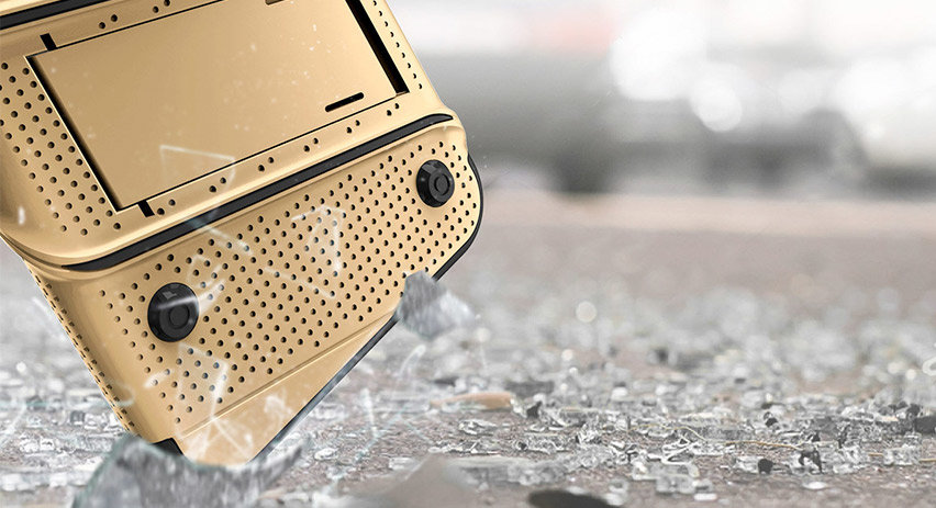Zizo Bolt iPhone XR Tough Case & Screen Protector - Gold / Black
