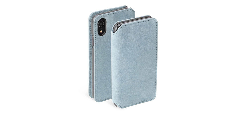 Krusell Broby 4 Card iPhone XR Slim Wallet Case - Blue