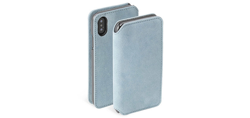 Krusell Broby 4 Card iPhone XS Max Slim Wallet Case - Blue