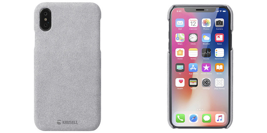 Krusell Broby iPhone XS Leather Case - Grey