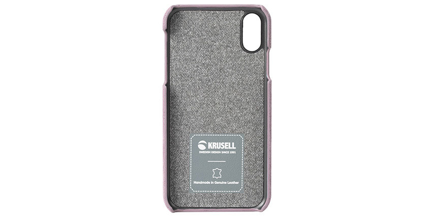 Krusell Broby iPhone XS Leather Case - Pink