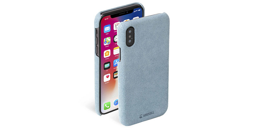 Krusell Broby iPhone XS Leather Case - Blue