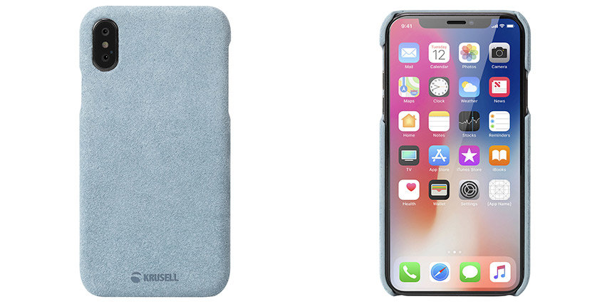 Krusell Broby iPhone XS Leather Case - Blue