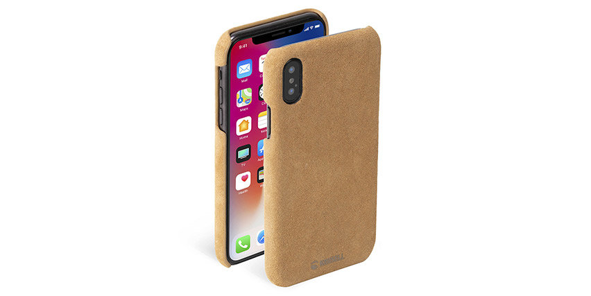 Krusell Broby iPhone XS Leather Case - Cognac