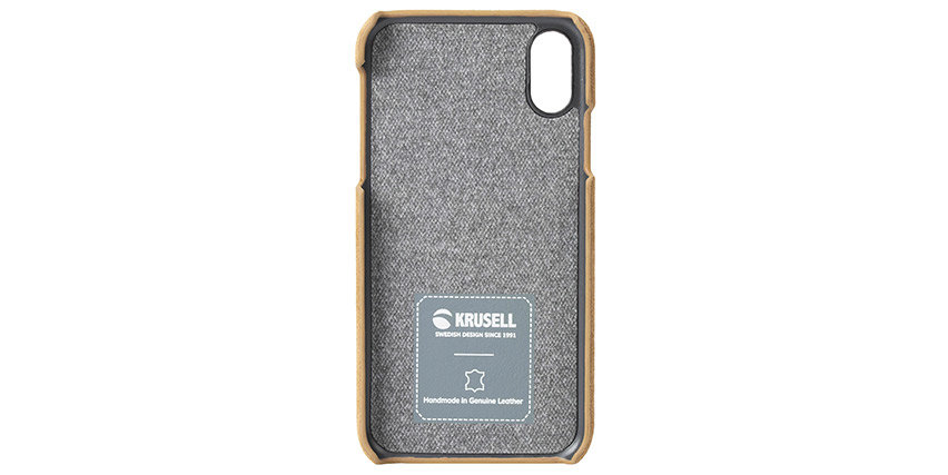 Krusell Broby iPhone XS Leather Case - Cognac