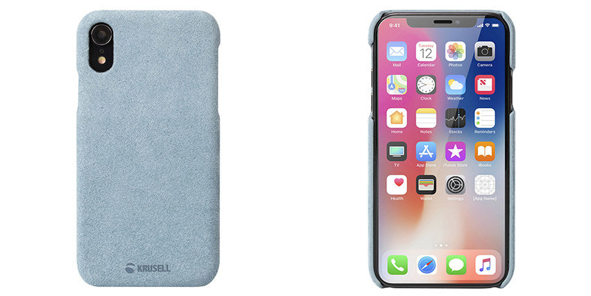 Krusell Broby iPhone XR Leather Case - Blue