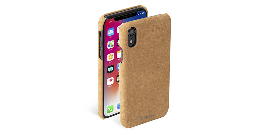 Coque iPhone XR Krusell Broby – Coque en cuir véritable – Cognac