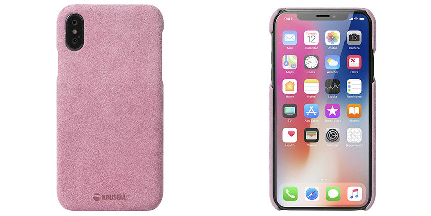 Krusell Broby iPhone XS Max Leather Case - Pink