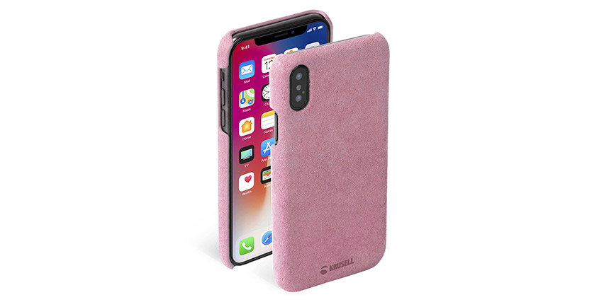 Krusell Broby iPhone XS Max Leather Case - Pink