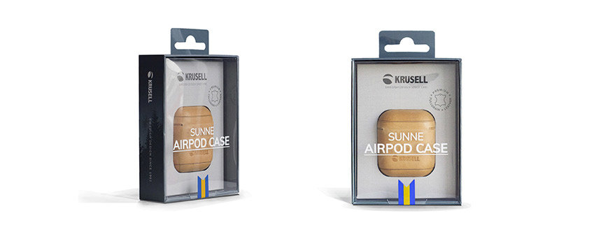 Krusell Sunne AirPod Genuine Leather Case - Nude