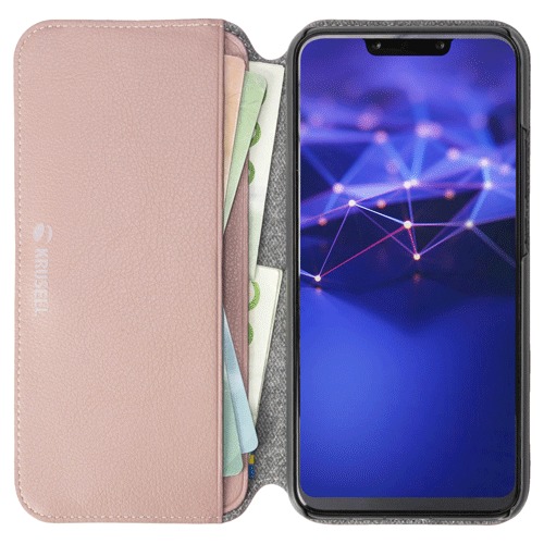 Krusell Pixbo 4 Card SlimWallet Huawei Mate 20 Lite Case - Pink