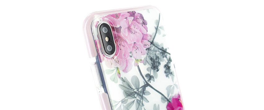 Ted Baker Anti Shock iPhone XS Case - Babylon Nickel