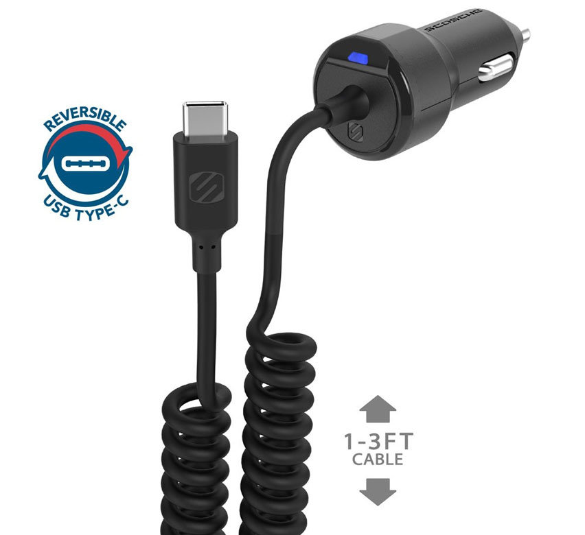 Scosche PowerVolt 3.0 USB-C 18W Car Charger - Black