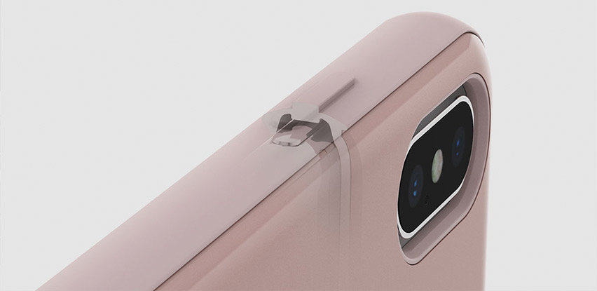 Moshi StealthCover iPhone XS Max Clear View Case - Champagne Pink