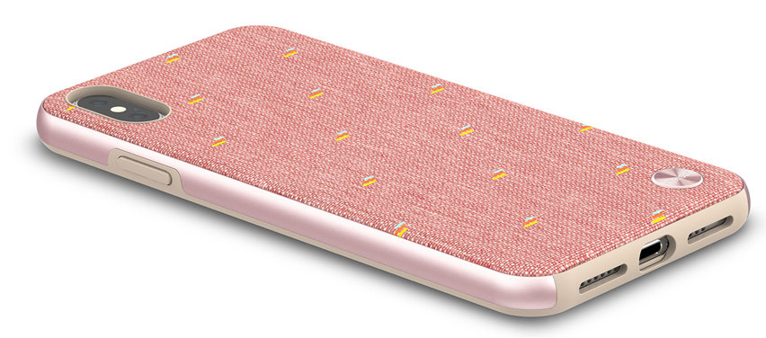 Moshi Vesta iPhone XS Max Textile Pattern Case - Macaron Pink