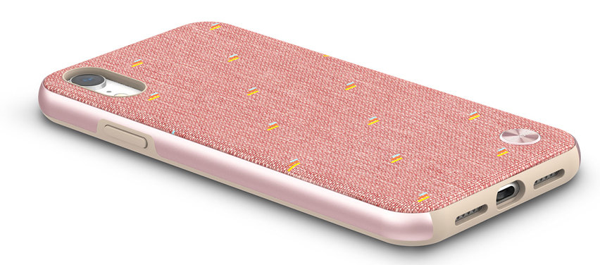 Moshi Vesta iPhone XR Textile Pattern Case - Macaron Pink
