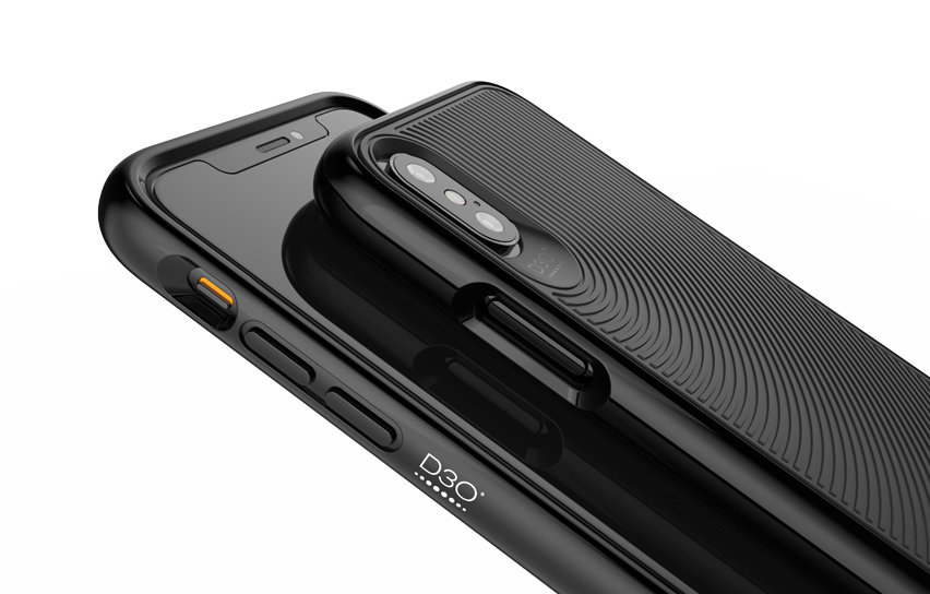 GEAR4 Battersea iPhone XS Slim Soft Touch Case - Black 