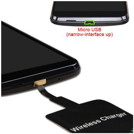 Ultra Thin Micro USB Android Qi Wireless Charging Adapter