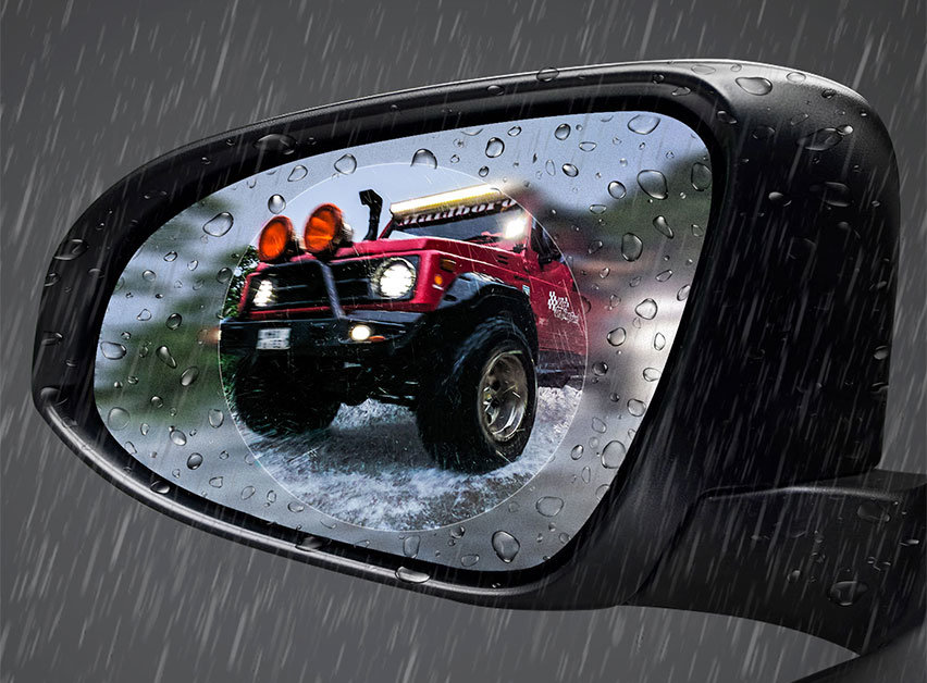 Olixar Regenfeste Nano-Schutzfolie für die Außenspiegel am Auto - 2 
