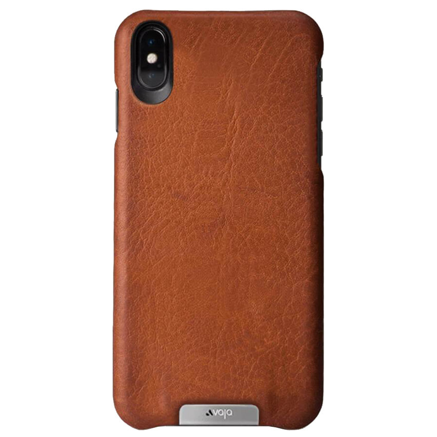 Vaja Grip iPhone XS Max Premium Leather Case - Tan