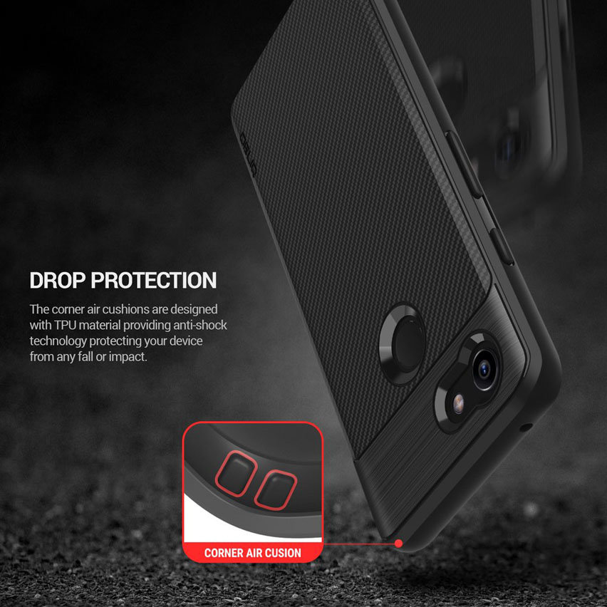 Flex Pro Black Shockproof Slim Protective Case Cover OBLIQ® Google Pixel 3 