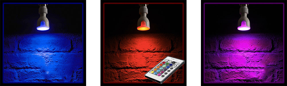 AGL Remote Control Colour Changing LED Light Bulb - GU10