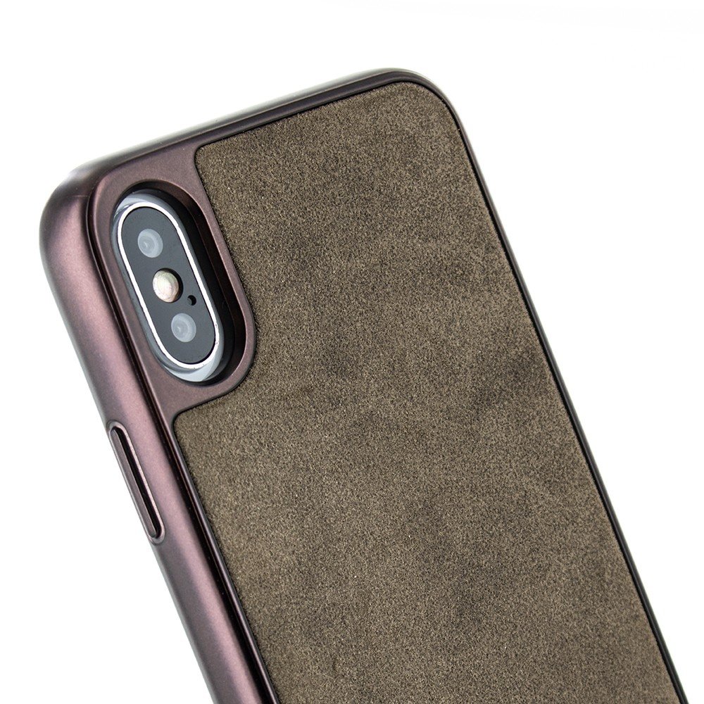Ted Baker ConnecTed Apple iPhone X genuine leather case / CHOC GREY  