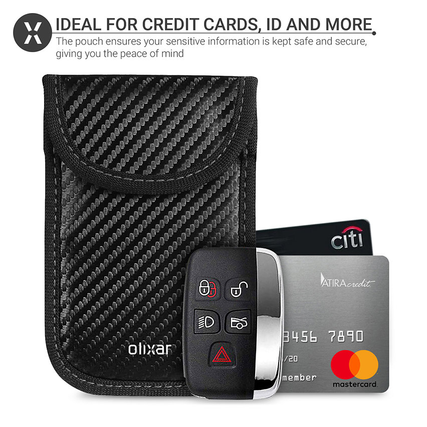 Olixar RFID Car Key Signal Blocking Pouch - Carbon Fibre