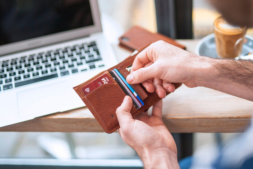 Nodus Card Wallet Hifold Coin - Chestnut Brown