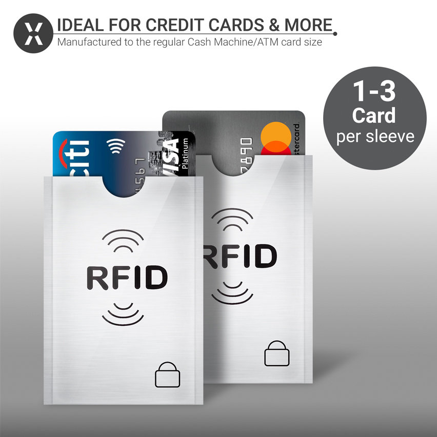 Olixar RFID Blocking Credit Card  Protection Sleeve - 2 Pack