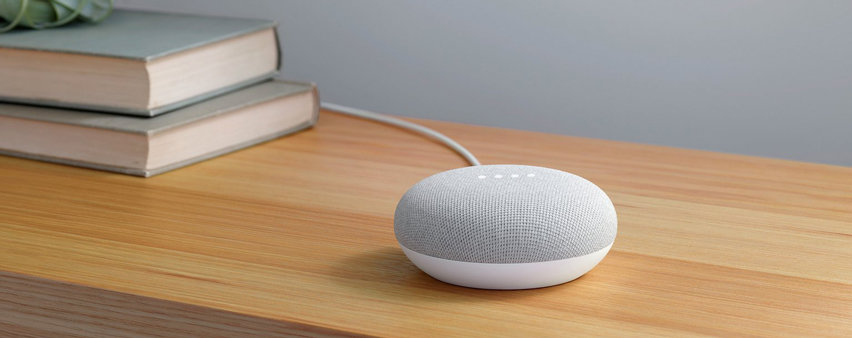 Google Home Mini Smart Speaker - Chalk