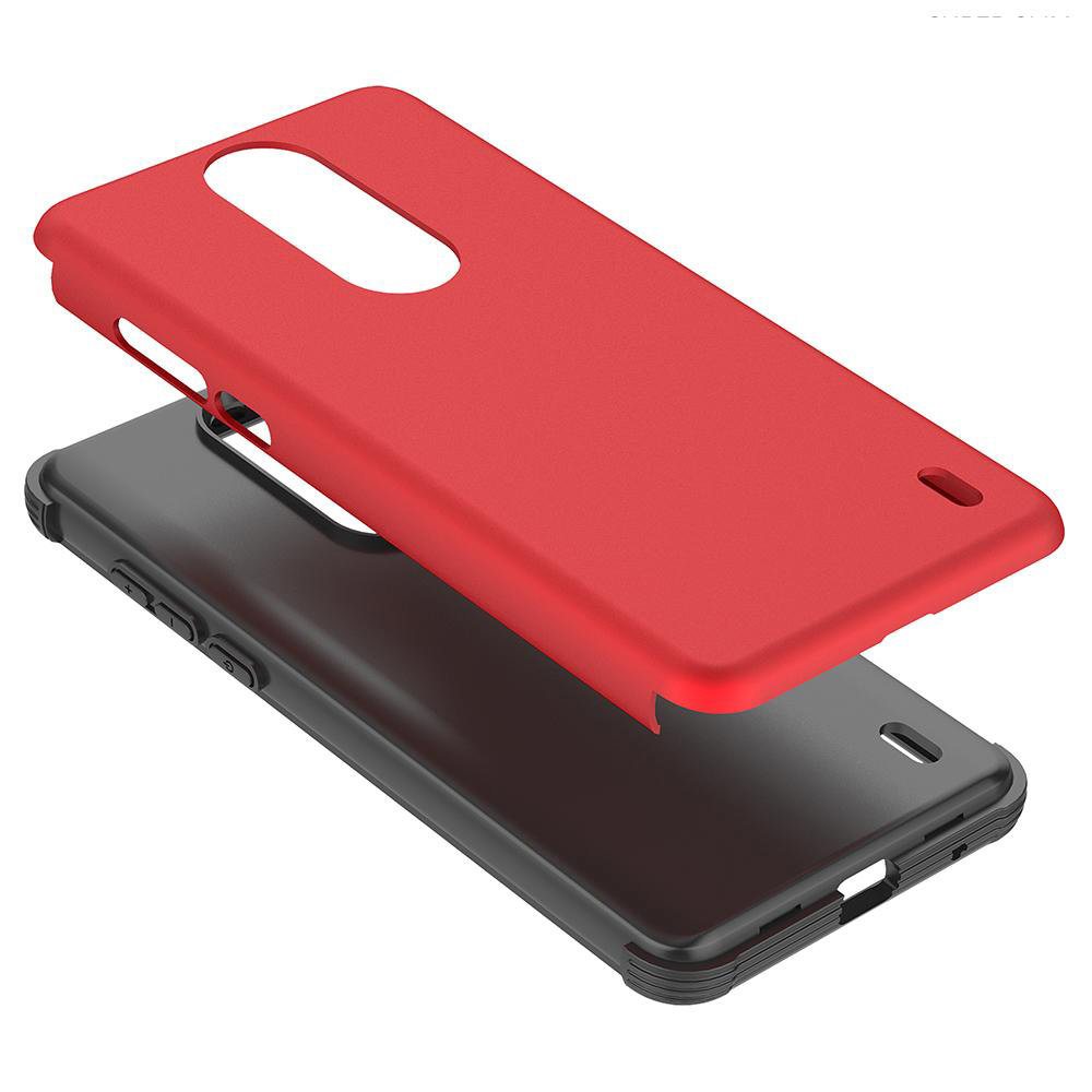 Coque Nokia 3.1 Plus Zizo Sleek Hybrid – Coque robuste & mince – Rouge