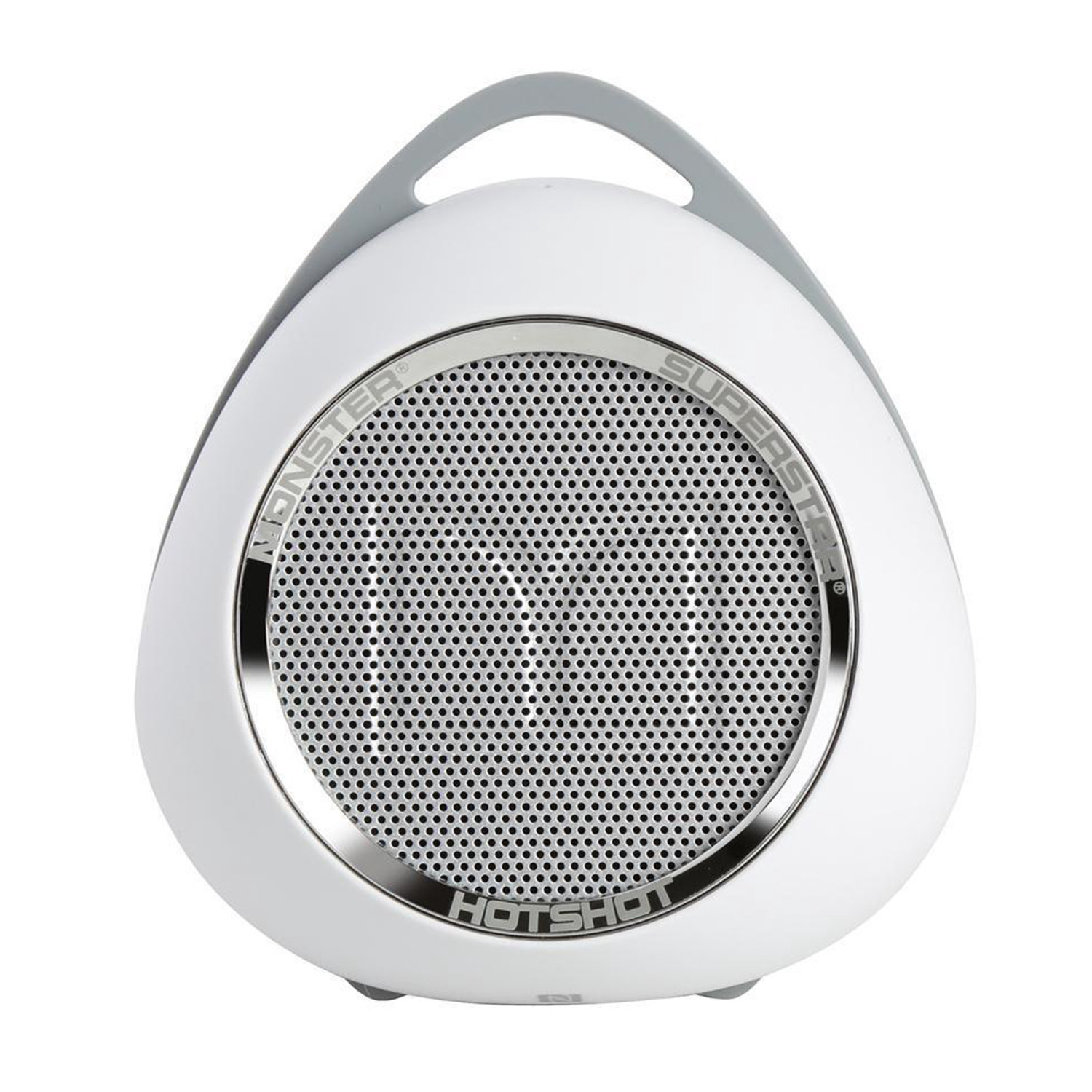 Monster SuperStar HotShot Tragbarer Bluetooth-Lautsprecher- Weiß/Chrom