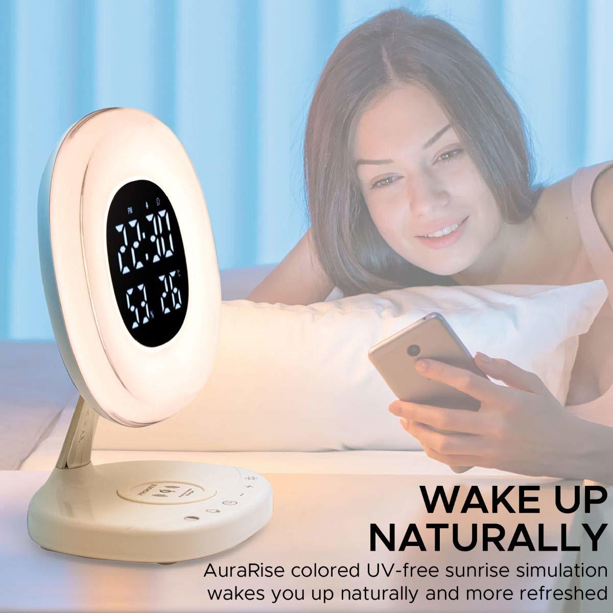 Promate AuraRise Digital Alarm Clock and Wireless Charging Station