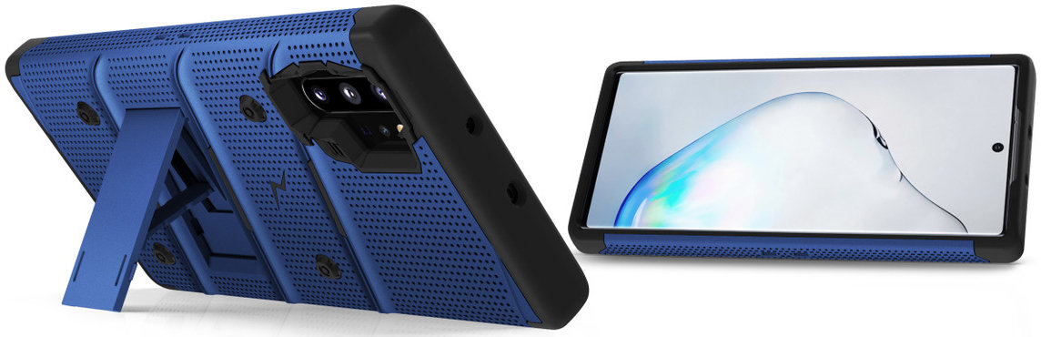 Zizo Bolt Samsung Note 10 Plus Case & Screen Protector - Blue/Black