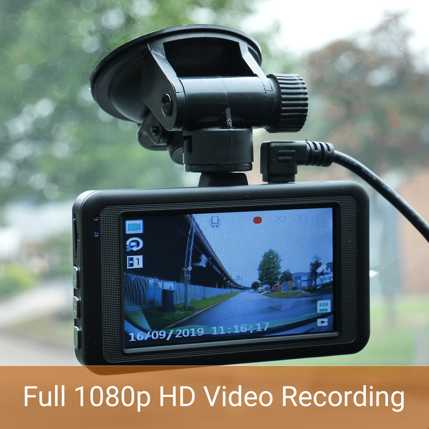 RAC R3000 Premium 1080p HD Dash Cam - Black