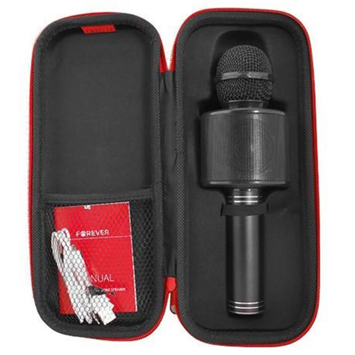 Forever Karoke Microphone With Bluetooth Speaker - Black