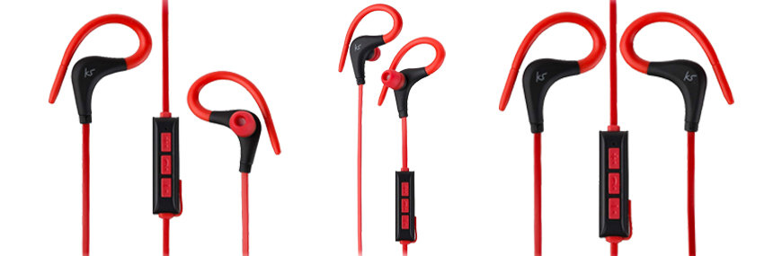 Écouteurs sans fil KitSound Bluetooth Race Sports – Rouge