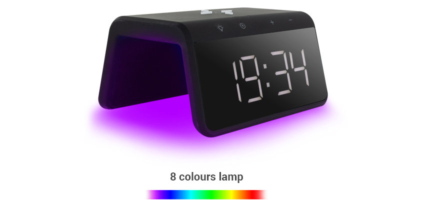 Ksix Alarm Clock 2 Despertador/Cargador Inalámbrico Blanco