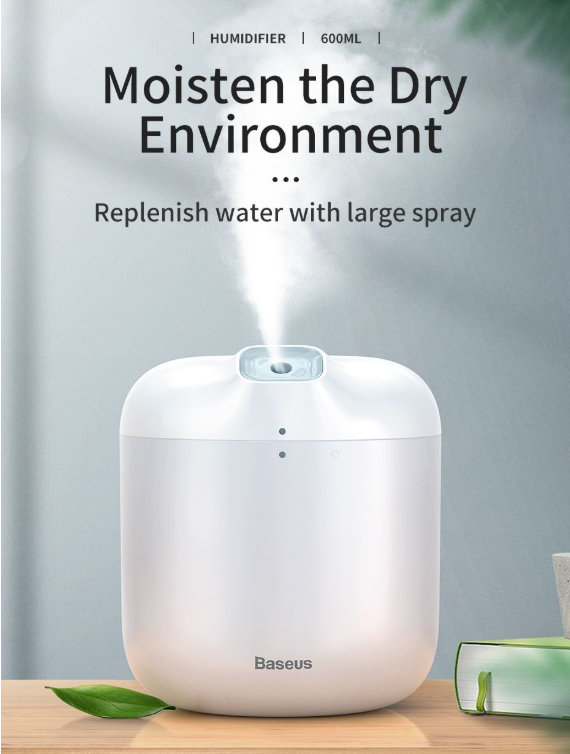 Baseus Elephant 2-in-1 Humidifier Air Purifier + LED Lamp - White