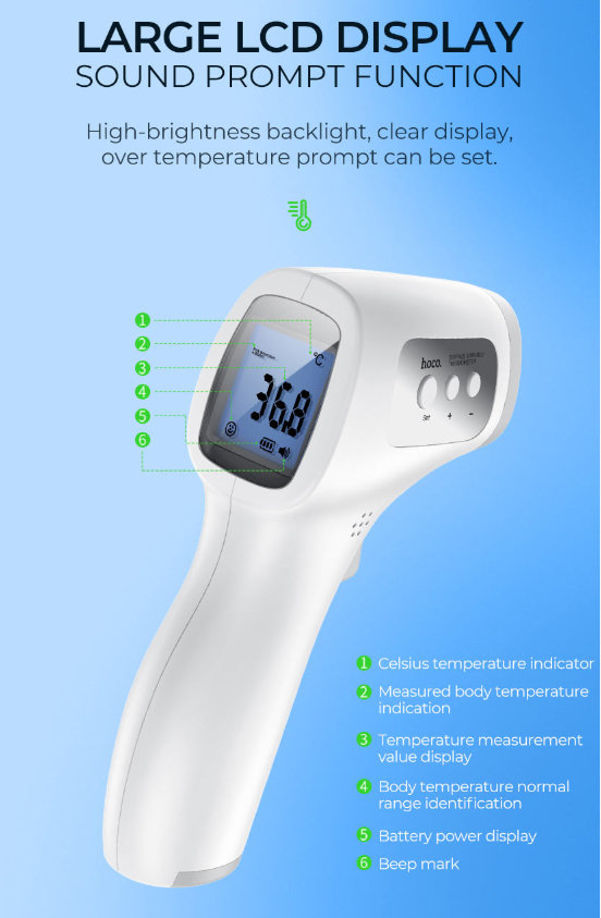 hoco. YQ6 Surface Infrared Thermometer - White