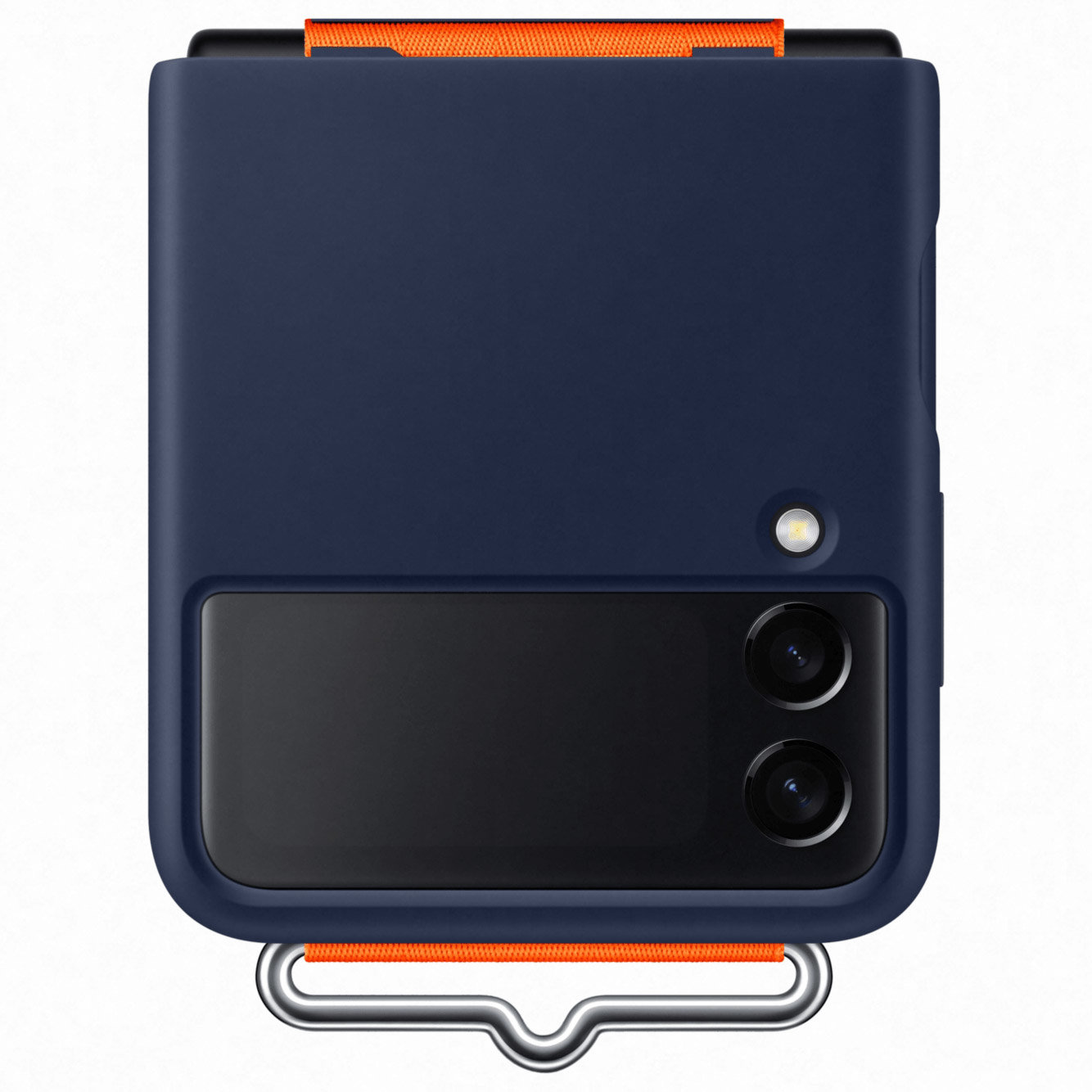 Official Samsung Galaxy Z Flip 3 Silicone Case With Strap Navy 8799